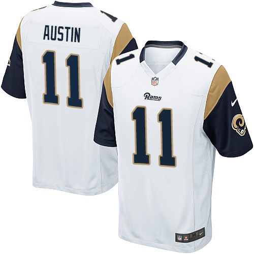 Men's Game Tavon Austin Nike Jersey White Road - #11 NFL Los Angeles Rams